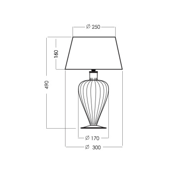 Настольная лампа 4 Concepts Bristol Transparent Copper L046411514