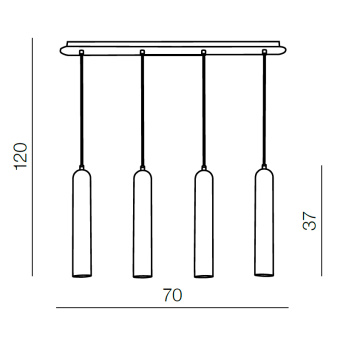 Подвесной светильник Azzardo Tubo 4 AZ1239