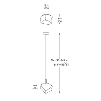 Подвесной светильник Zumaline ROCK P0488-01F-F4HF
