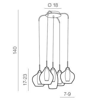 Подвесной светильник Azzardo Amber milano AZ0722