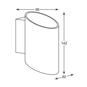 Настенный светильник Zumaline SLICE WL 50603-BK/GD