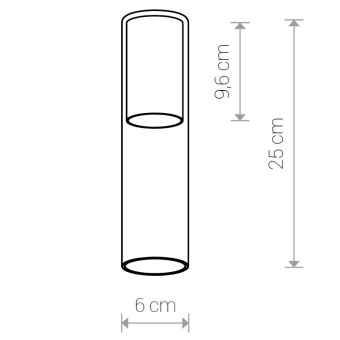 Плафон Nowodvorski Система Cameleon (Камелеон) Серия Cylinder M (Цилиндр M), Цвет Transparent/Brass (Прозрачный/Латунь) арт. 8543