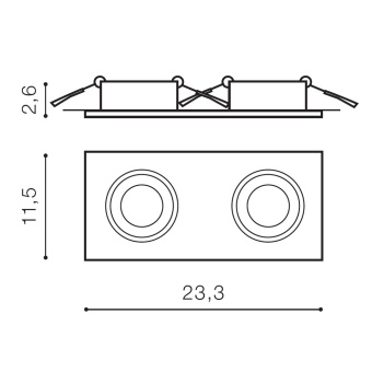 Встраиваемый светильник Azzardo Hugo 2 downlight AZ1737 (Без рефлектора)