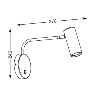 Настенный светильник Zumaline TUBO WL 20034-CH