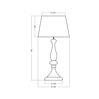 Настольная лампа 4 Concepts Louvre Transparent Black L203361229