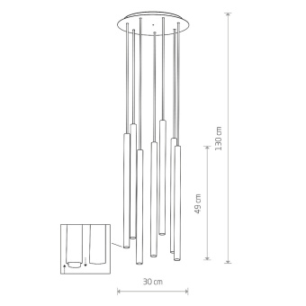 Потолочная люстра Nowodvorski Laser 490 8920