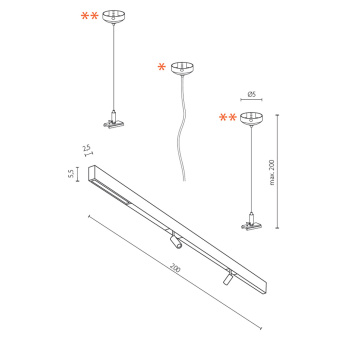 Трековый светильник Azzardo Track Magnetic AZ4815