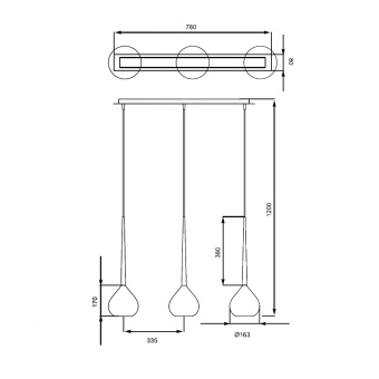Подвесной светильник Zumaline LIBRA MD2128B-3S
