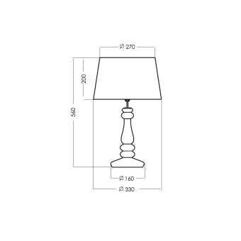 Настольная лампа 4 Concepts Petit Trianon Transparent Copper L051461260