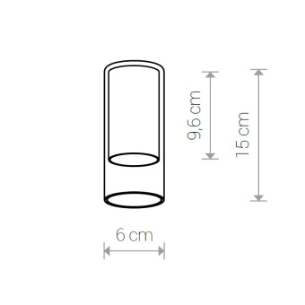 Плафон Nowodvorski Система Cameleon (Камелеон) Серия Cylinder S (Цилиндр S), Цвет Transparent/Black (Прозрачный/Черный) арт. 8544