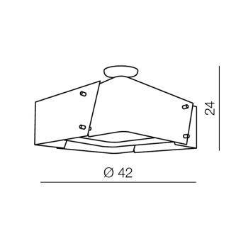 Потолочная люстра Azzardo Square 42 AZ0587