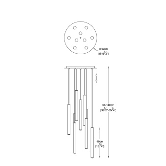 Подвесной светодиодный светильник Zumaline LOYA P0461-09C-B5SC