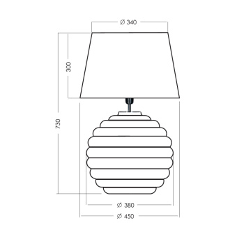 Настольная лампа 4 Concepts Saint Tropez Black L215222229