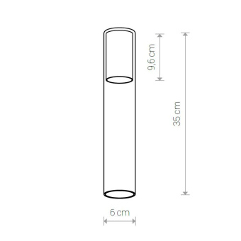 Плафон Nowodvorski Система Cameleon (Камелеон) Серия Cylinder L (Цилиндр L), Цвет Transparent/Black (Прозрачный/Черный) арт. 8537